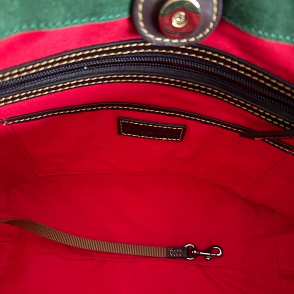 Dooney & Bourke Two-Tone Brown Leather Tote - Picture 8 of 9